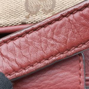 Secondhand Gucci GG Canvas Sherry Red×Beige canvas×leather 296850 handbag | stylenewstar