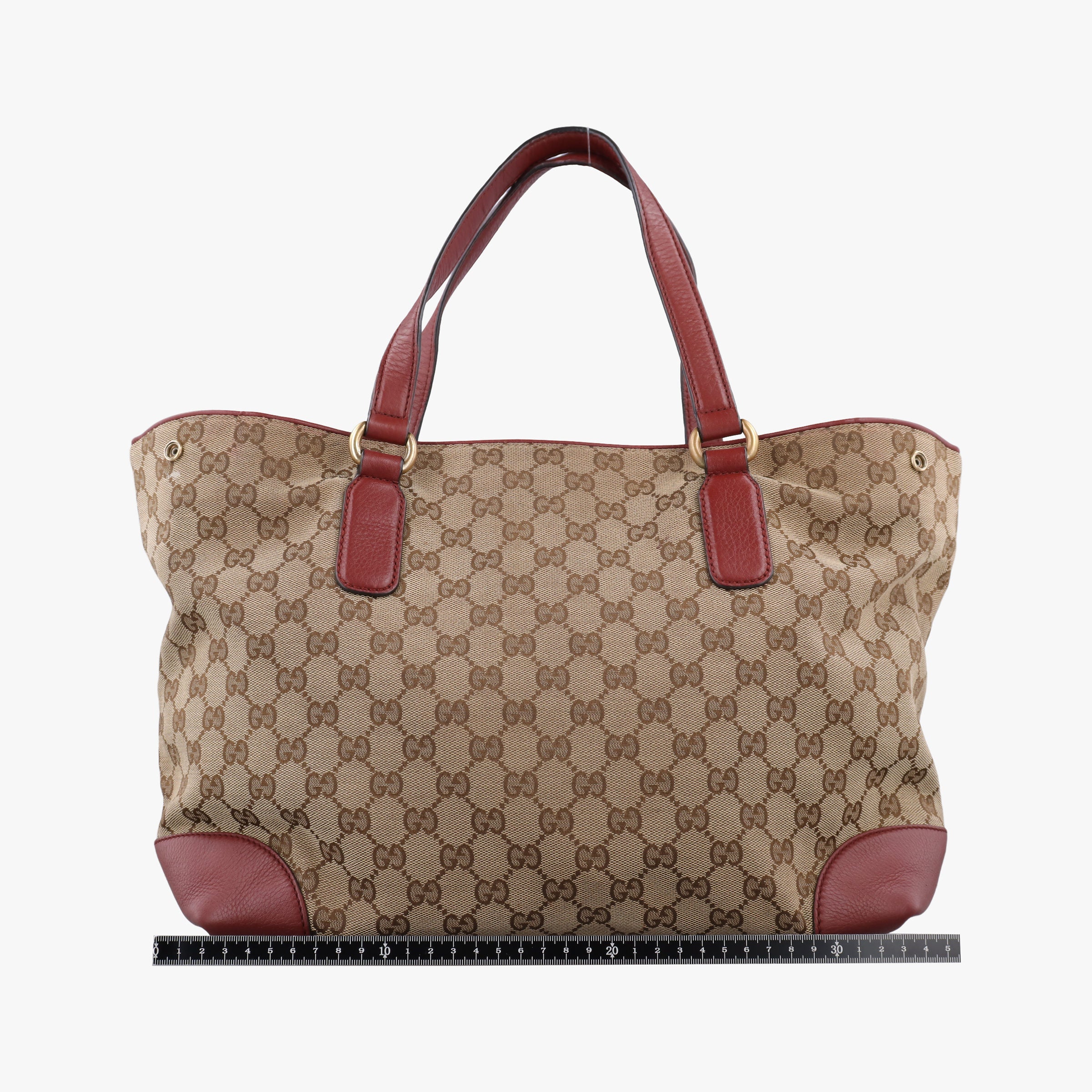 Secondhand Gucci GG Canvas Sherry Red×Beige canvas×leather 296850 handbag | stylenewstar