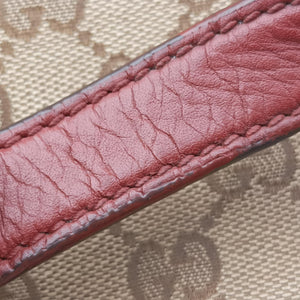 Secondhand Gucci GG Canvas Sherry Red×Beige canvas×leather 296850 handbag | stylenewstar