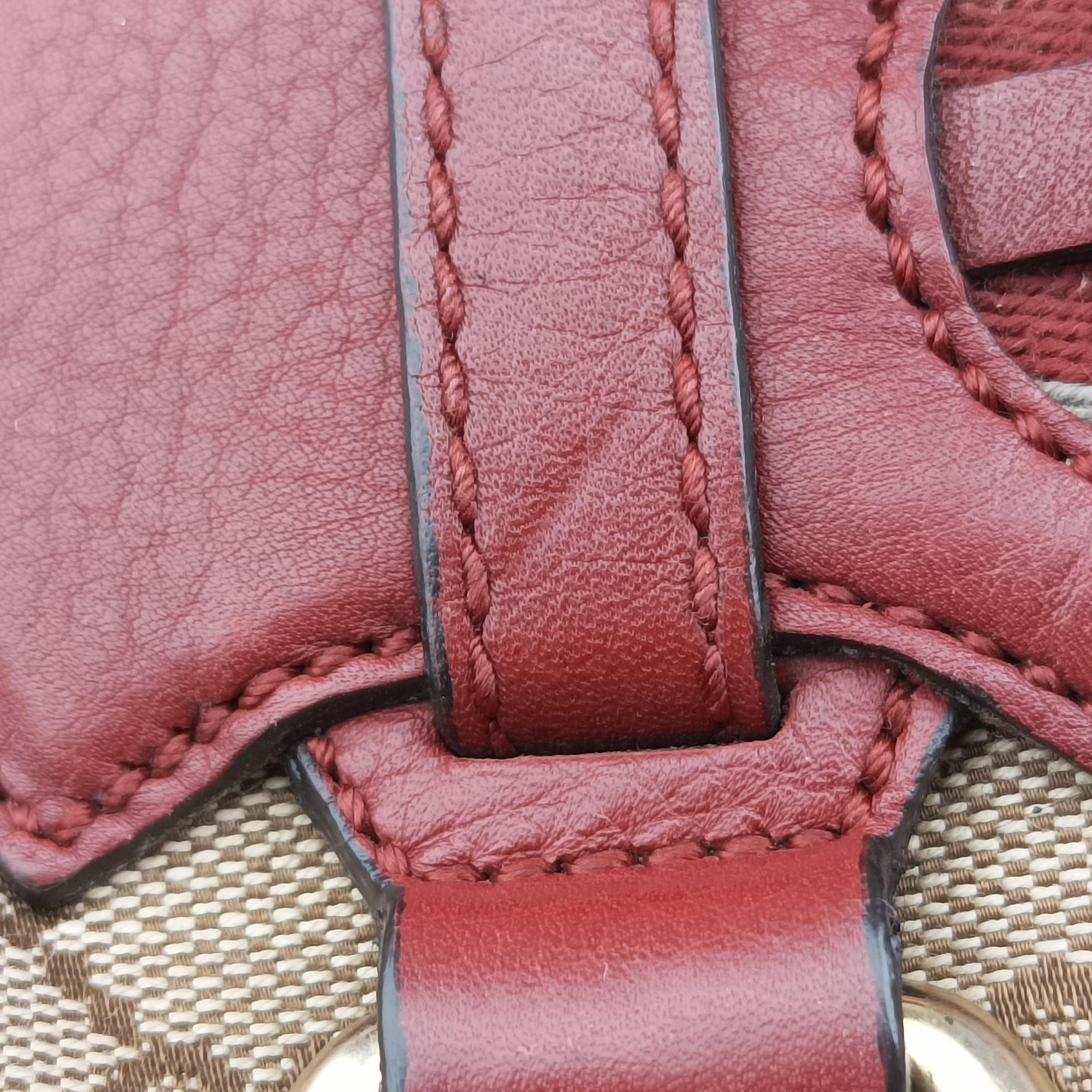 Secondhand Gucci GG Canvas Sherry Red×Beige canvas×leather 296850 handbag | stylenewstar