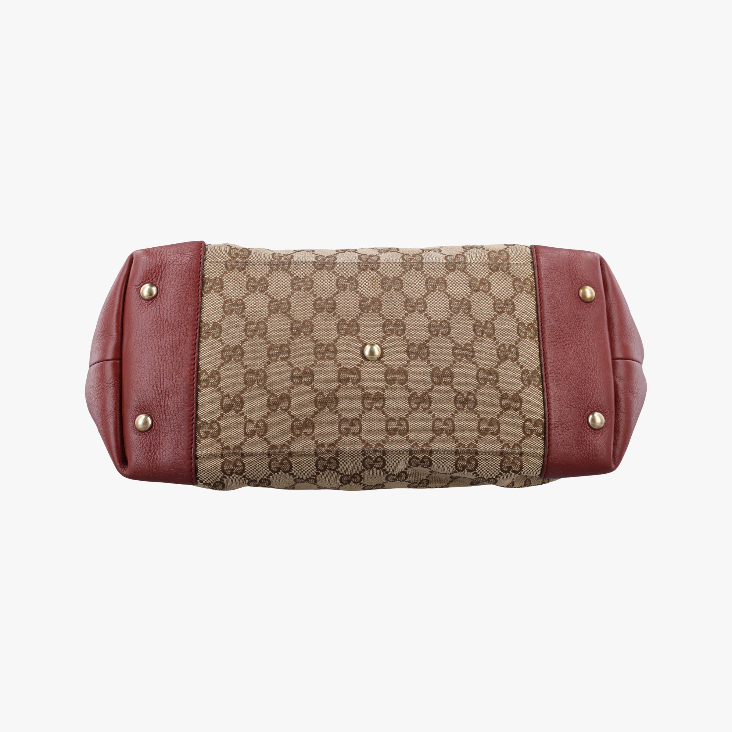 Secondhand Gucci GG Canvas Sherry Red×Beige canvas×leather 296850 handbag | stylenewstar