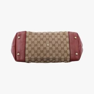 Secondhand Gucci GG Canvas Sherry Red×Beige canvas×leather 296850 handbag | stylenewstar