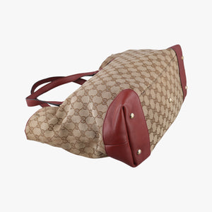 Secondhand Gucci GG Canvas Sherry Red×Beige canvas×leather 296850 handbag | stylenewstar