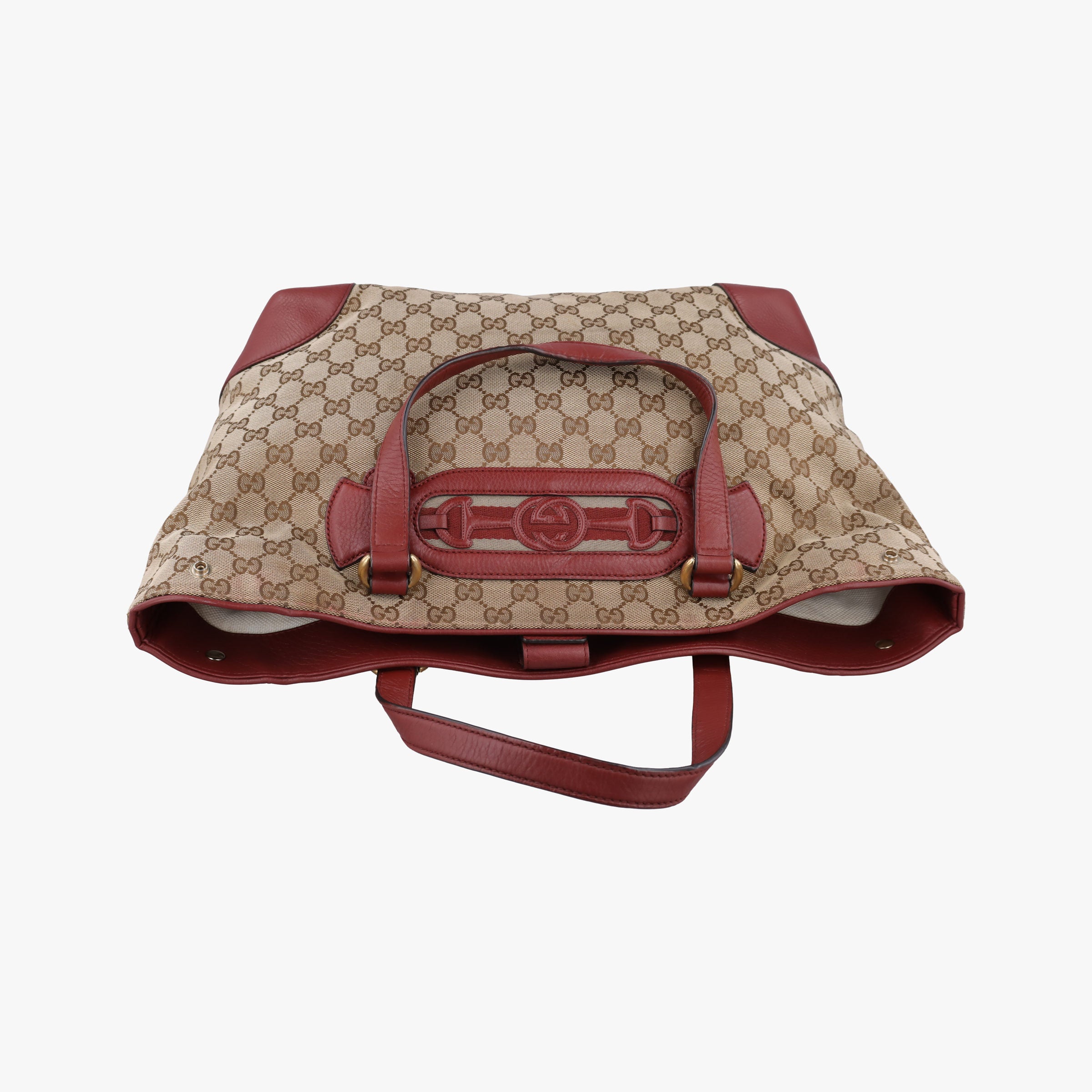 Secondhand Gucci GG Canvas Sherry Red×Beige canvas×leather 296850 handbag | stylenewstar