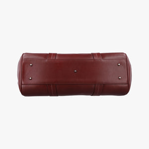 Pre-owned Christian Dior Romantic Flowers Burgundy Leather  shoulderbag | stylenewstar