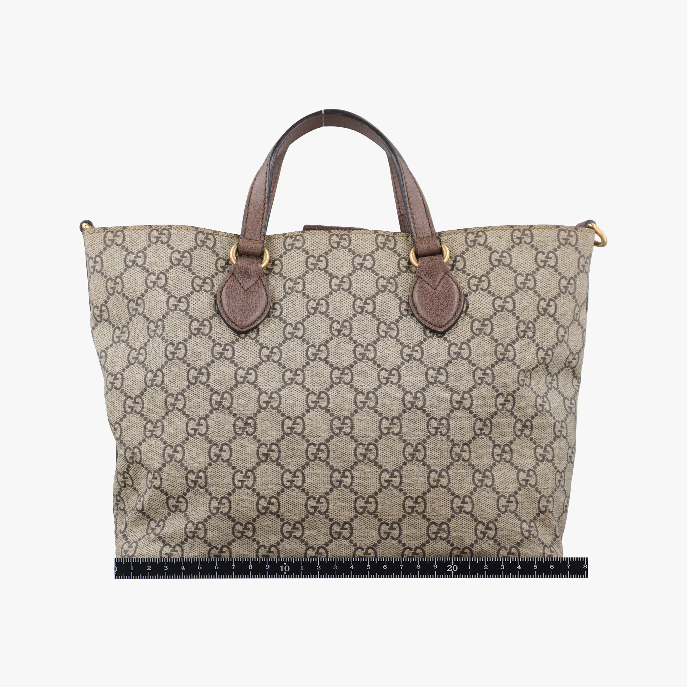 Pre-owned Gucci GG Supreme Bosco PATCHED beige×Multicolour PVC coated canvas 473887 handbag | stylenewstar