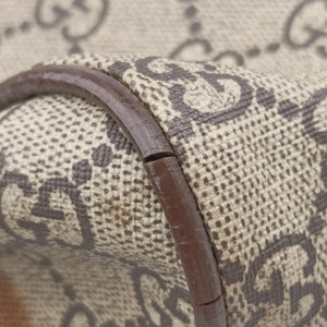 Pre-owned Gucci GG Supreme Bosco PATCHED beige×Multicolour PVC coated canvas 473887 handbag | stylenewstar