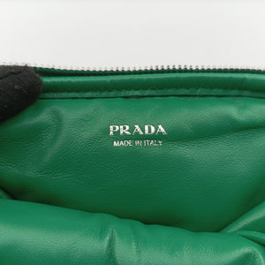 Vintage Prada triangle mini Green Leather  shoulderbag | stylenewstar