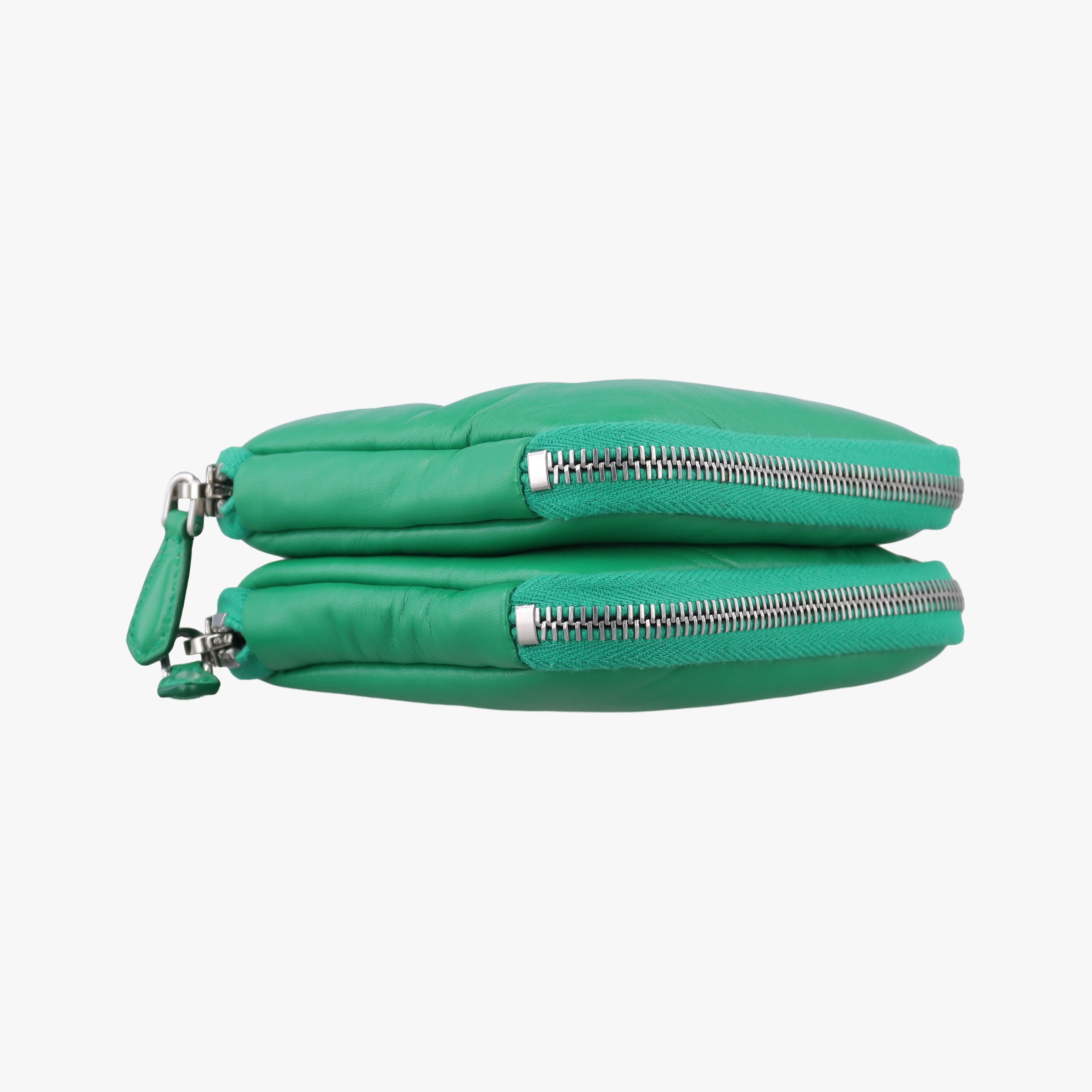 Vintage Prada triangle mini Green Leather  shoulderbag | stylenewstar