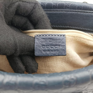 Pre-owned Gucci Microguccissima Navy Leather 510289 shoulderbag | stylenewstar