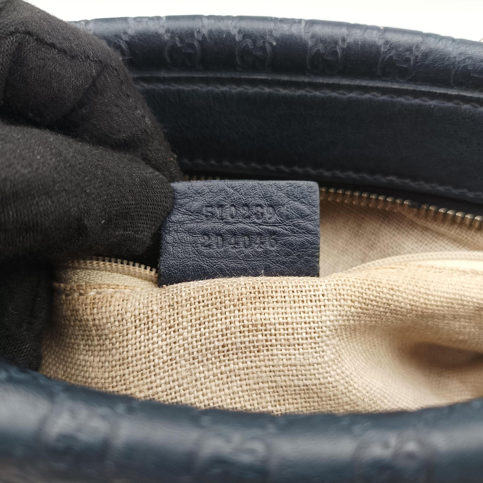 Pre-owned Gucci Microguccissima Navy Leather 510289 shoulderbag | stylenewstar