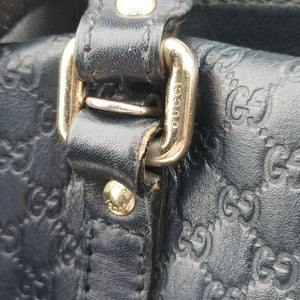 Pre-owned Gucci Microguccissima Navy Leather 510289 shoulderbag | stylenewstar
