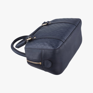Pre-owned Gucci Microguccissima Navy Leather 510289 shoulderbag | stylenewstar