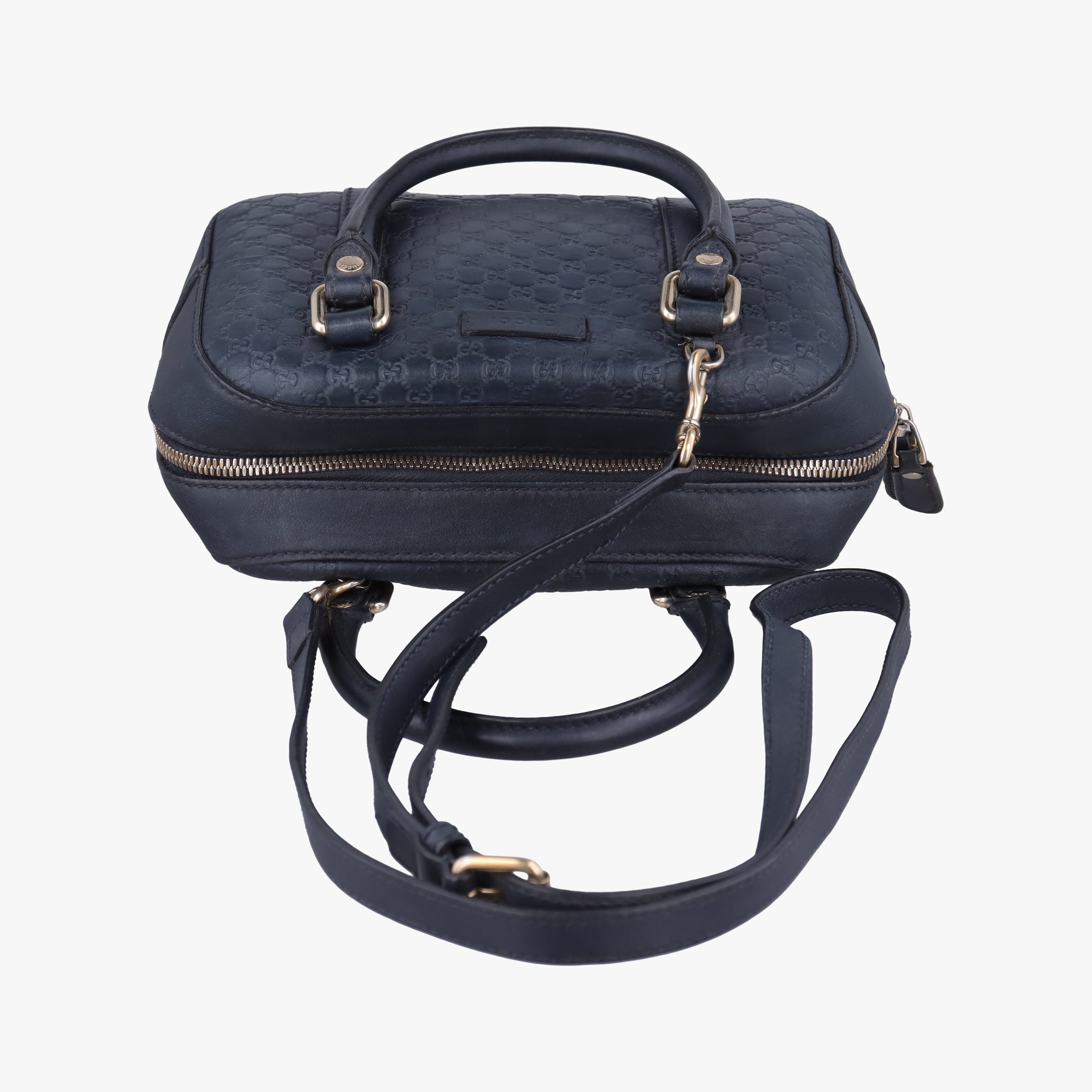 Pre-owned Gucci Microguccissima Navy Leather 510289 shoulderbag | stylenewstar