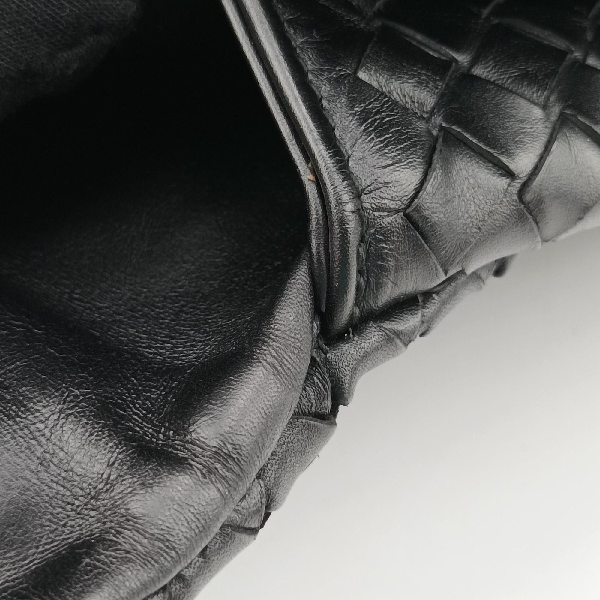 Vintage Bottega Veneta Intrecciato Black lambskin  handbag | stylenewstar