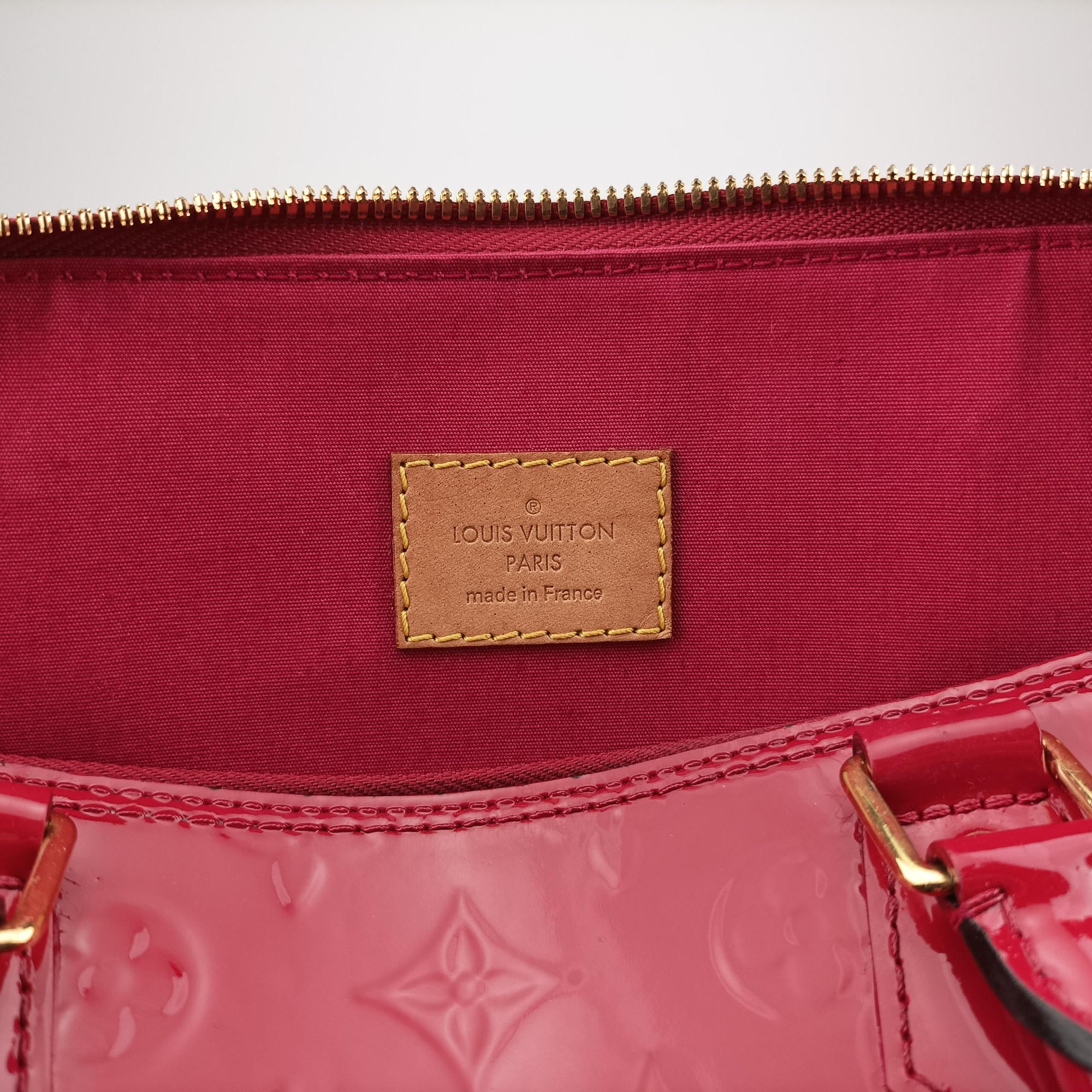 Pre-owned Louis Vuitton Alma GM pomme d'amour Vernis M93596 handbag | stylenewstar