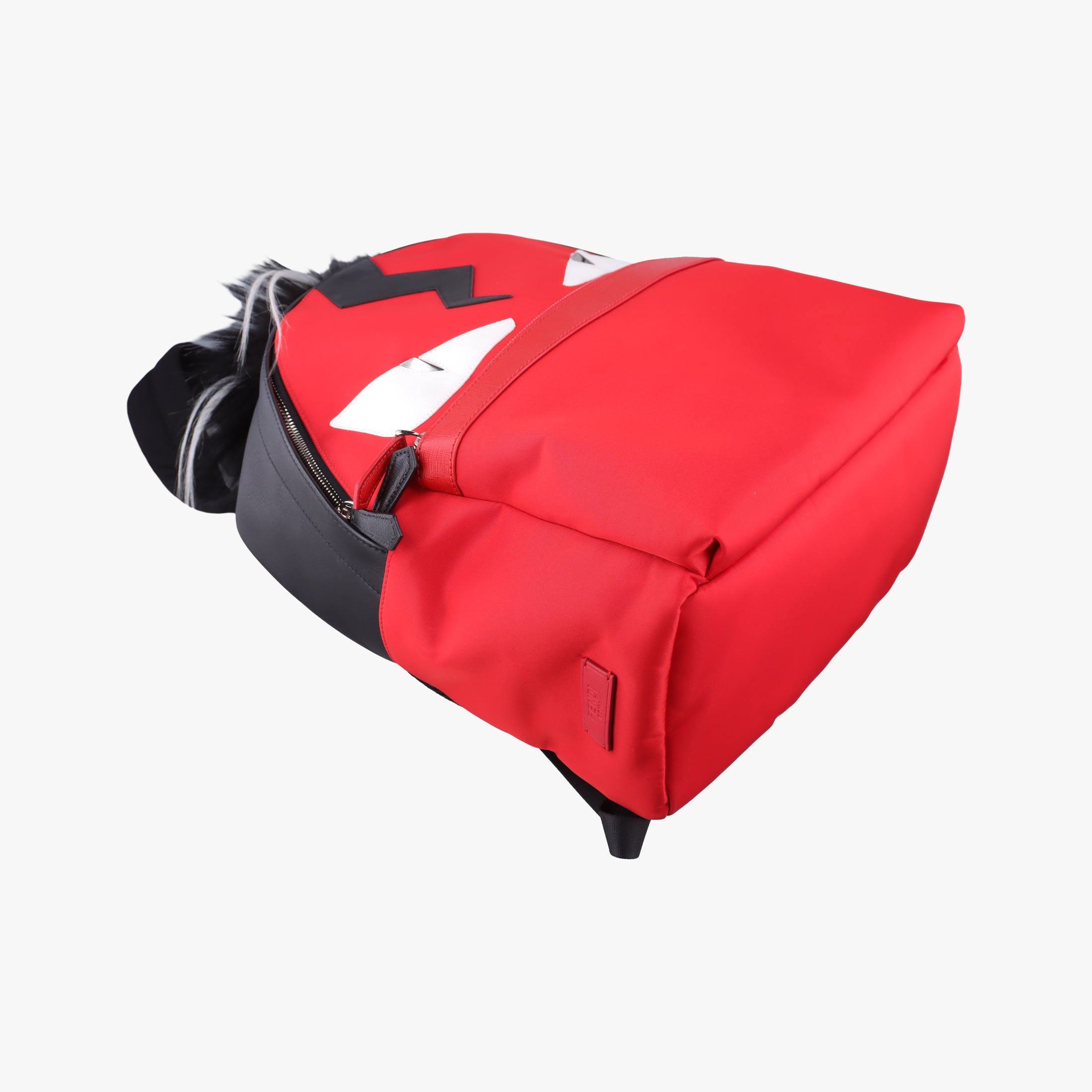 Pre-owned Fendi monster bag bugs Red x Black Nylon x leather 7VZ012 backpack/rucksack | stylenewstar