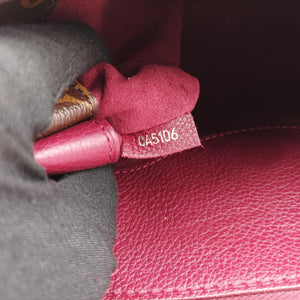 Pre-owned Louis Vuitton PALLAS Brown×RAISIN Monogram Canvas×calf leather M42810 shoulderbag | stylenewstar