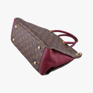 Pre-owned Louis Vuitton PALLAS Brown×RAISIN Monogram Canvas×calf leather M42810 shoulderbag | stylenewstar
