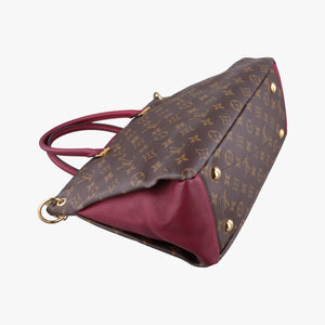 Pre-owned Louis Vuitton PALLAS Brown×RAISIN Monogram Canvas×calf leather M42810 shoulderbag | stylenewstar
