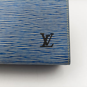 Pre-owned Louis Vuitton Poche Toilette Bag Denim Epi M54654 clutchbag | stylenewstar
