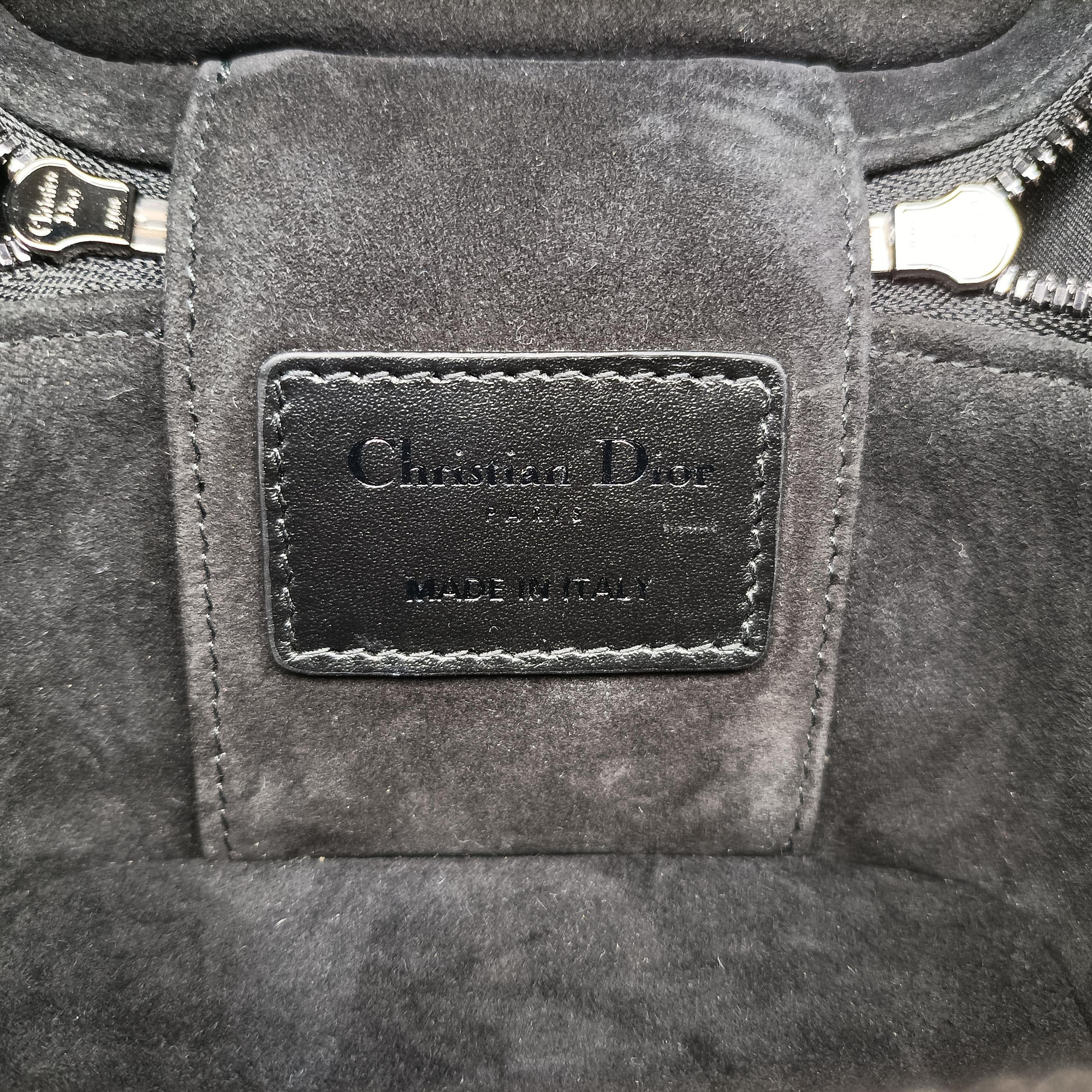 Pre-owned Christian Dior Houndstooth vanity bag Black and White Leather  shoulderbag | stylenewstar
