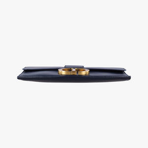 Pre-owned Christian Dior 30 Montaigne Navy leather  shoulderbag | stylenewstar