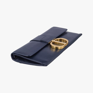 Pre-owned Christian Dior 30 Montaigne Navy leather  shoulderbag | stylenewstar
