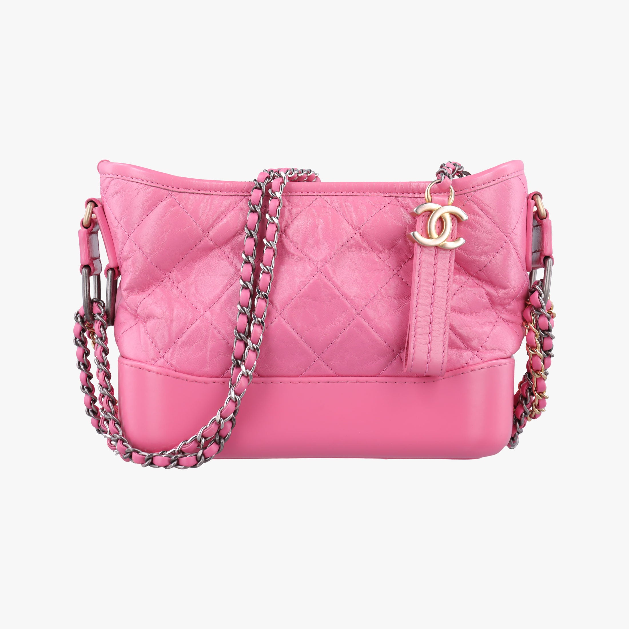 Pre-owned Chanel GABRIELLE Pink lambskin A91810 shoulderbag | stylenewstar