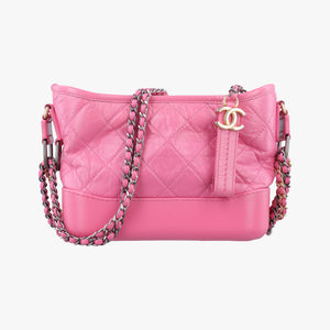 Pre-owned Chanel GABRIELLE Pink lambskin A91810 shoulderbag | stylenewstar
