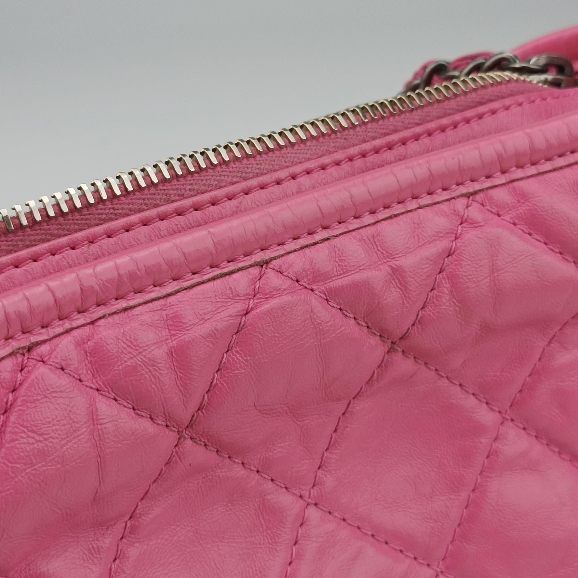 Pre-owned Chanel GABRIELLE Pink lambskin A91810 shoulderbag | stylenewstar