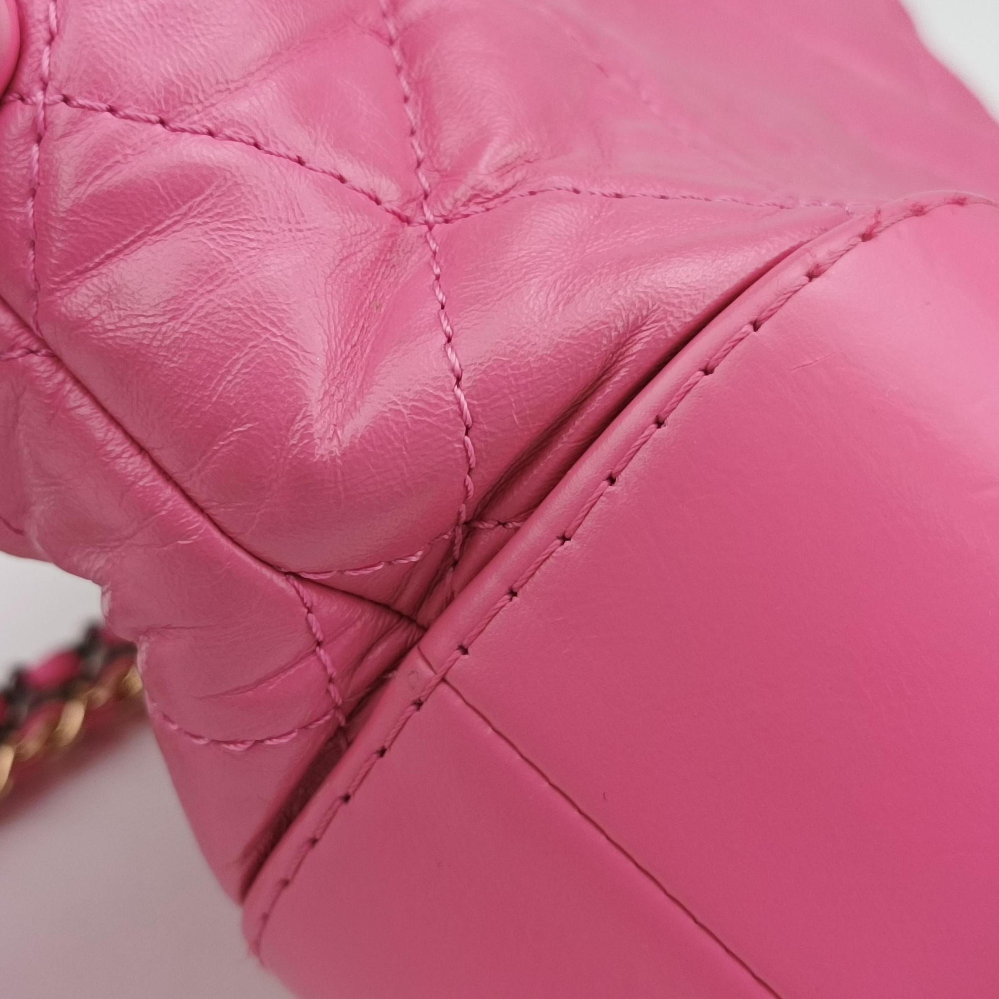 Pre-owned Chanel GABRIELLE Pink lambskin A91810 shoulderbag | stylenewstar