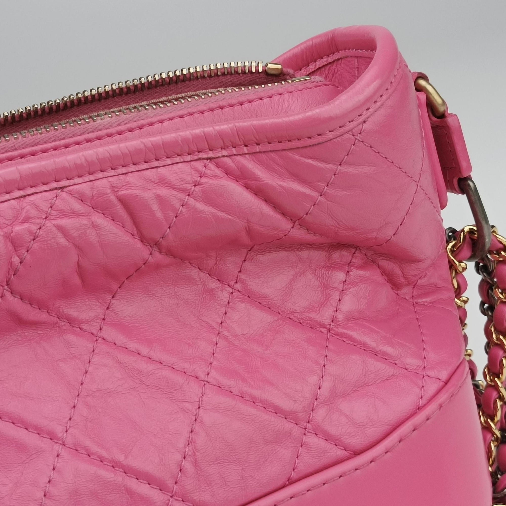 Pre-owned Chanel GABRIELLE Pink lambskin A91810 shoulderbag | stylenewstar
