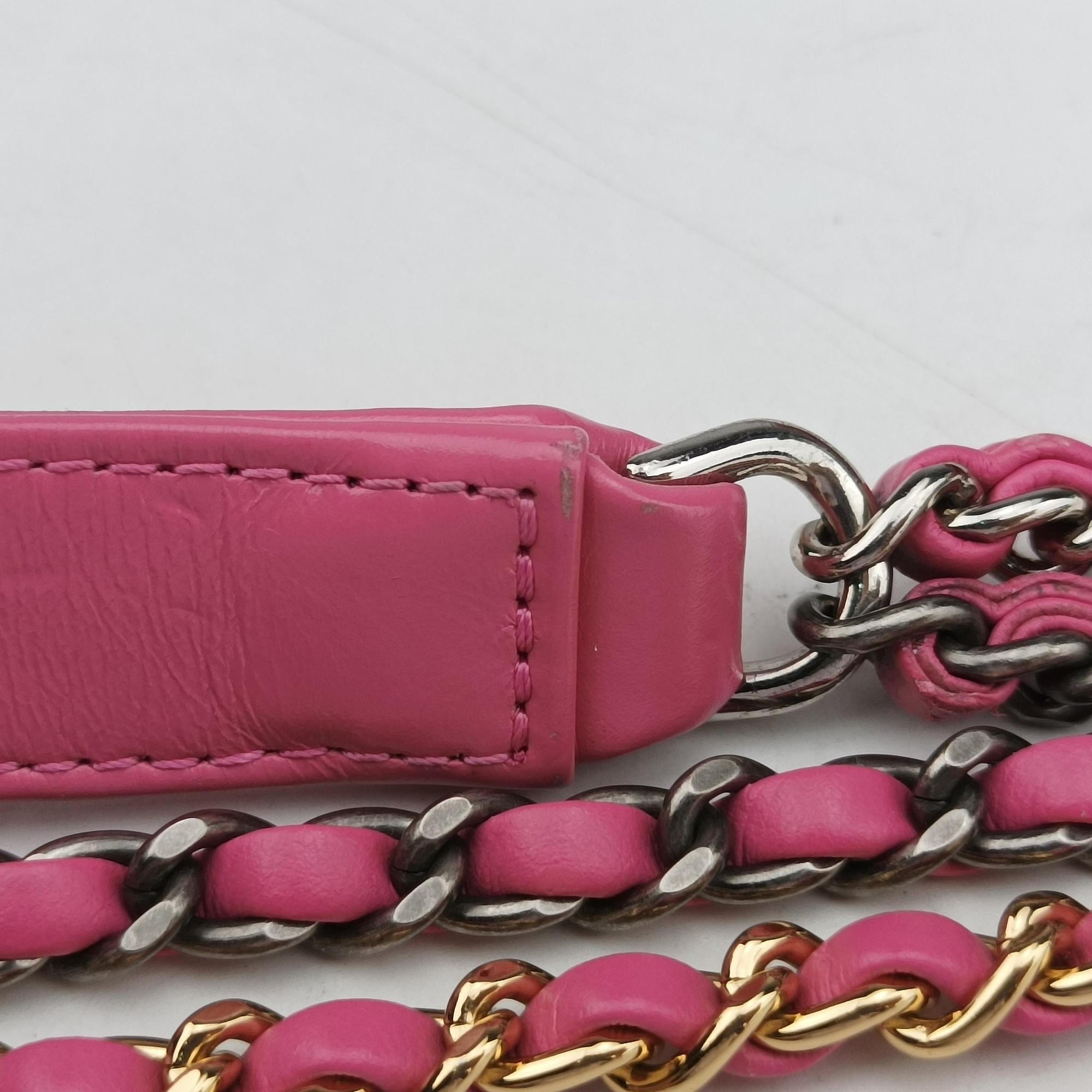 Pre-owned Chanel GABRIELLE Pink lambskin A91810 shoulderbag | stylenewstar