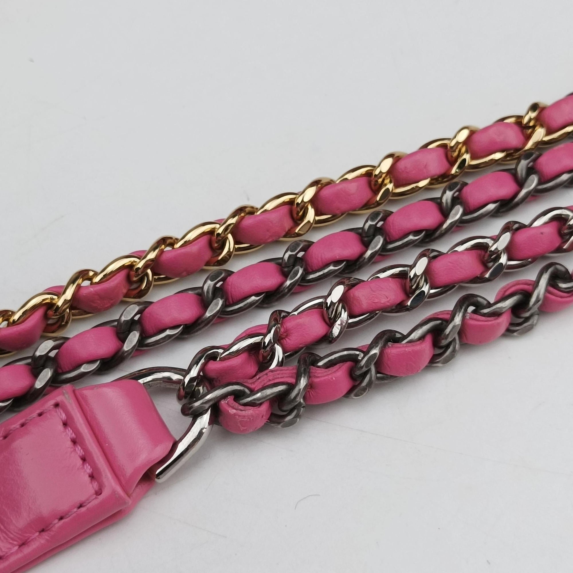 Pre-owned Chanel GABRIELLE Pink lambskin A91810 shoulderbag | stylenewstar
