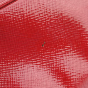 Pre-owned Prada Triangle logo Red×Yellow Patent  shoulderbag | stylenewstar