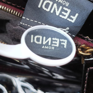 Pre-owned Fendi PEEKABOO Black Patent 8BN244 shoulderbag | stylenewstar