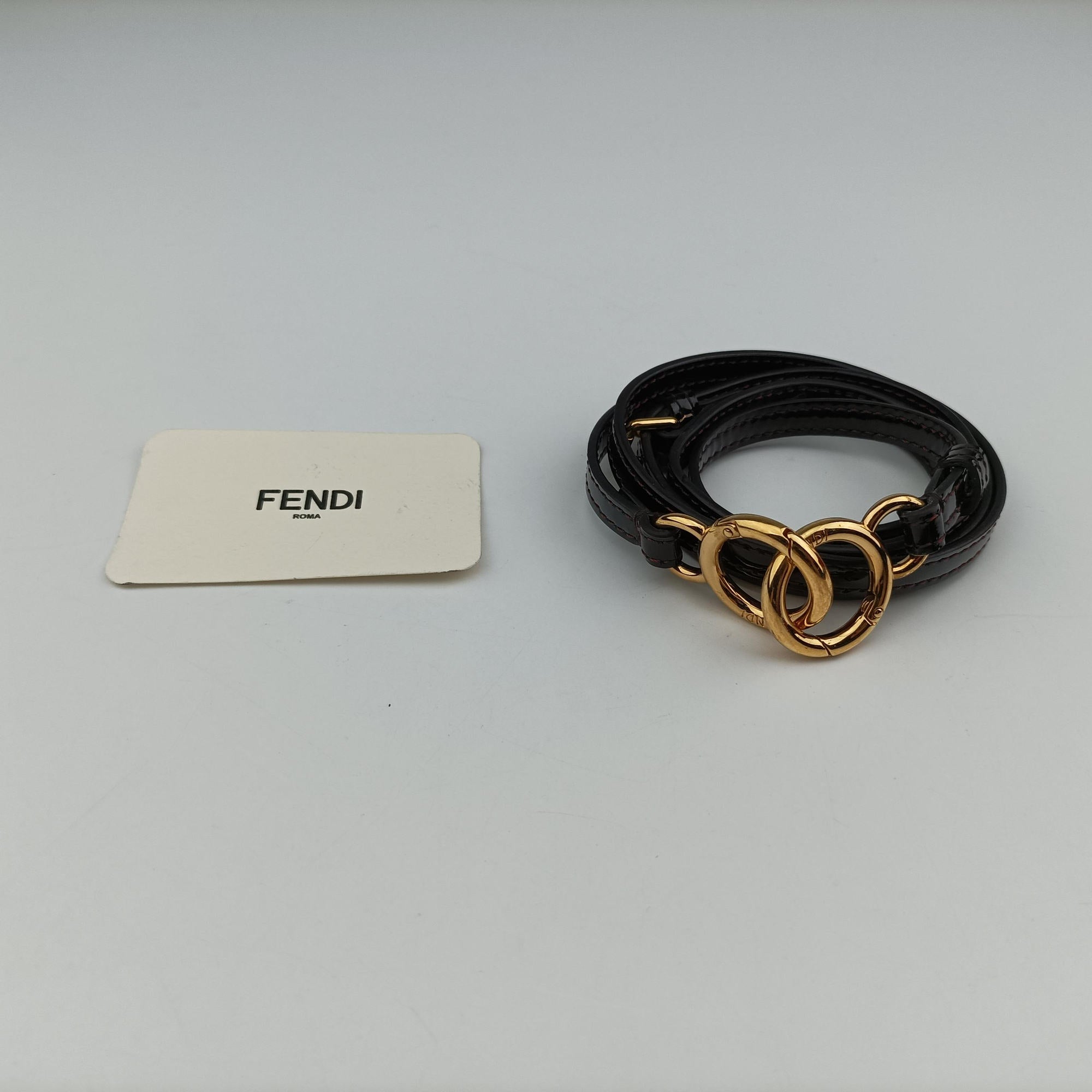 Pre-owned Fendi PEEKABOO Black Patent 8BN244 shoulderbag | stylenewstar