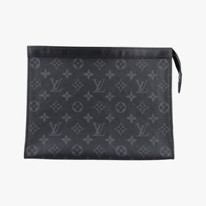 Pre-owned Louis Vuitton Pochette Voyage MM Pacific Blue Monogram Eclipse PVC Coated Canvas M61692 clutchbag | stylenewstar