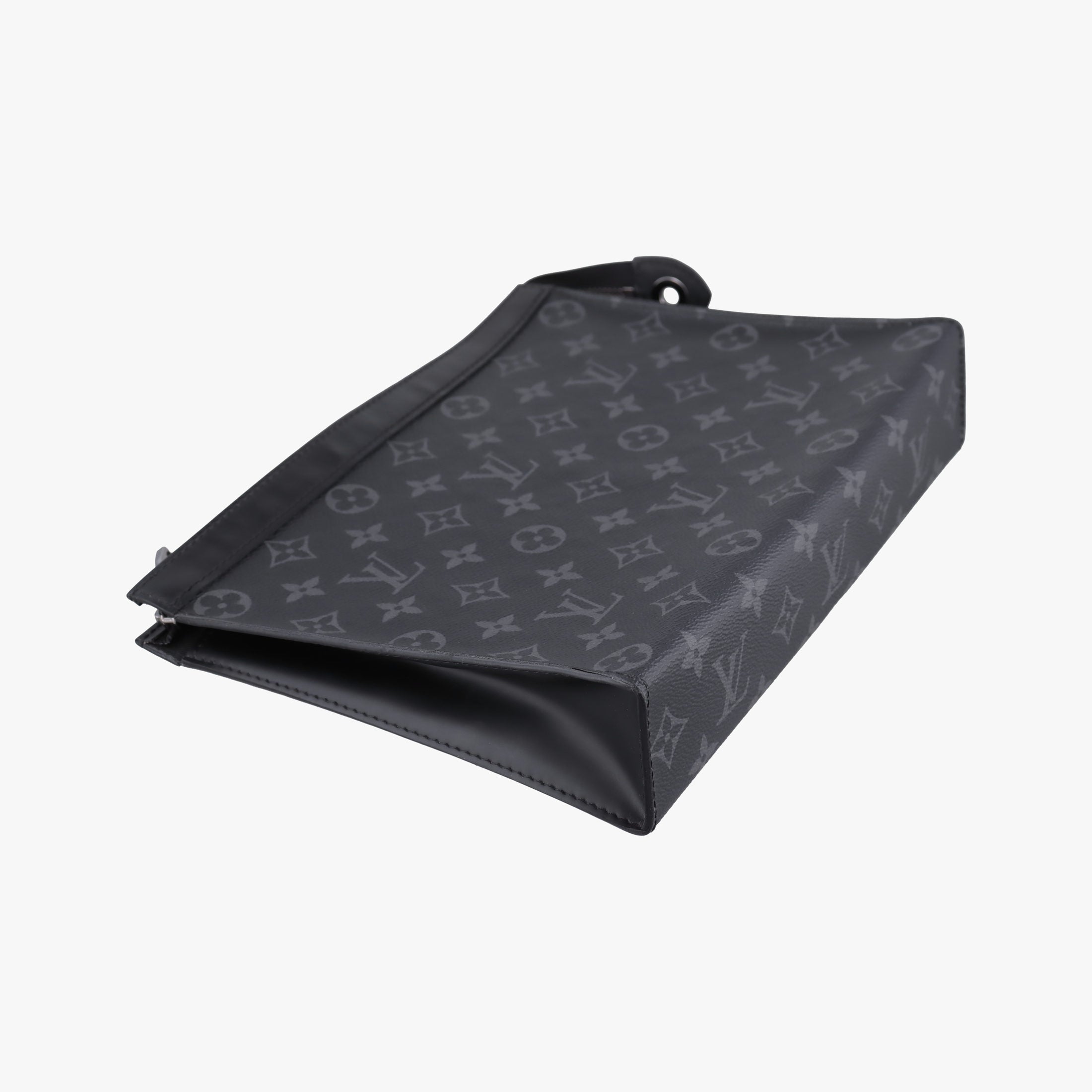 Pre-owned Louis Vuitton Pochette Voyage MM Pacific Blue Monogram Eclipse PVC Coated Canvas M61692 clutchbag | stylenewstar