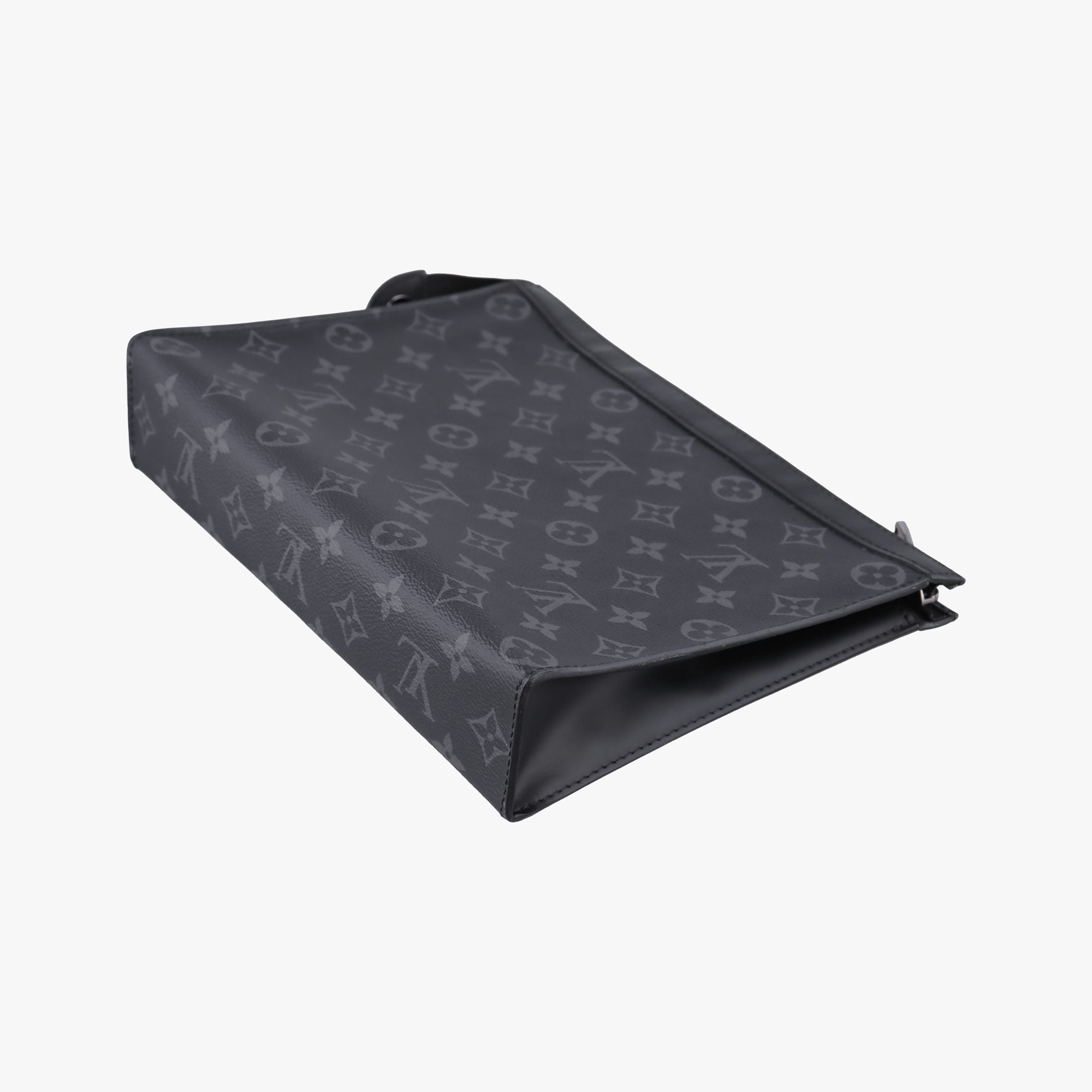 Pre-owned Louis Vuitton Pochette Voyage MM Pacific Blue Monogram Eclipse PVC Coated Canvas M61692 clutchbag | stylenewstar