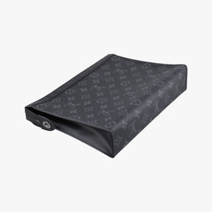 Pre-owned Louis Vuitton Pochette Voyage MM Pacific Blue Monogram Eclipse PVC Coated Canvas M61692 clutchbag | stylenewstar