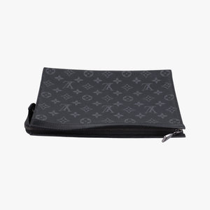 Pre-owned Louis Vuitton Pochette Voyage MM Pacific Blue Monogram Eclipse PVC Coated Canvas M61692 clutchbag | stylenewstar