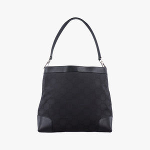 Pre-owned Gucci GG Canvas Black canvas 143745 shoulderbag | stylenewstar