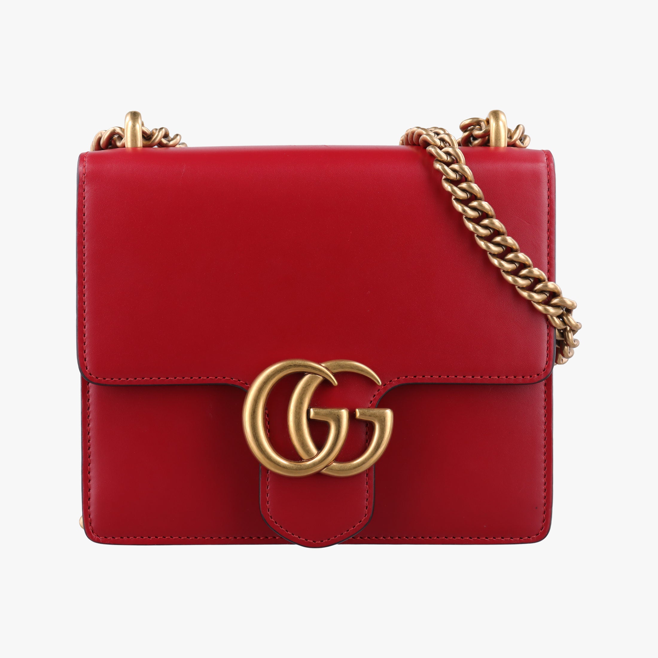 Vintage Gucci GG Marmont Red Leather 431384 shoulderbag | stylenewstar