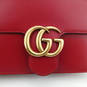 Vintage Gucci GG Marmont Red Leather 431384 shoulderbag | stylenewstar
