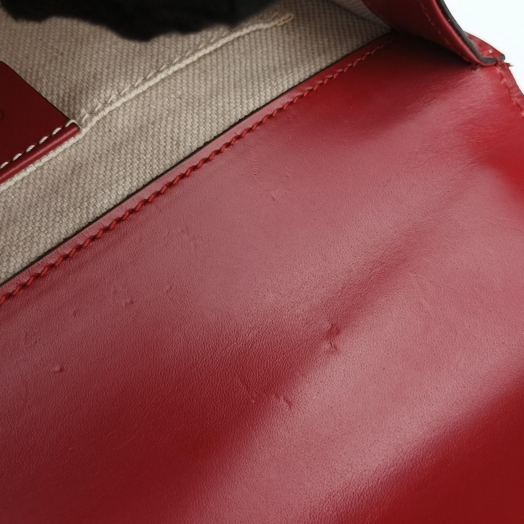 Vintage Gucci GG Marmont Red Leather 431384 shoulderbag | stylenewstar