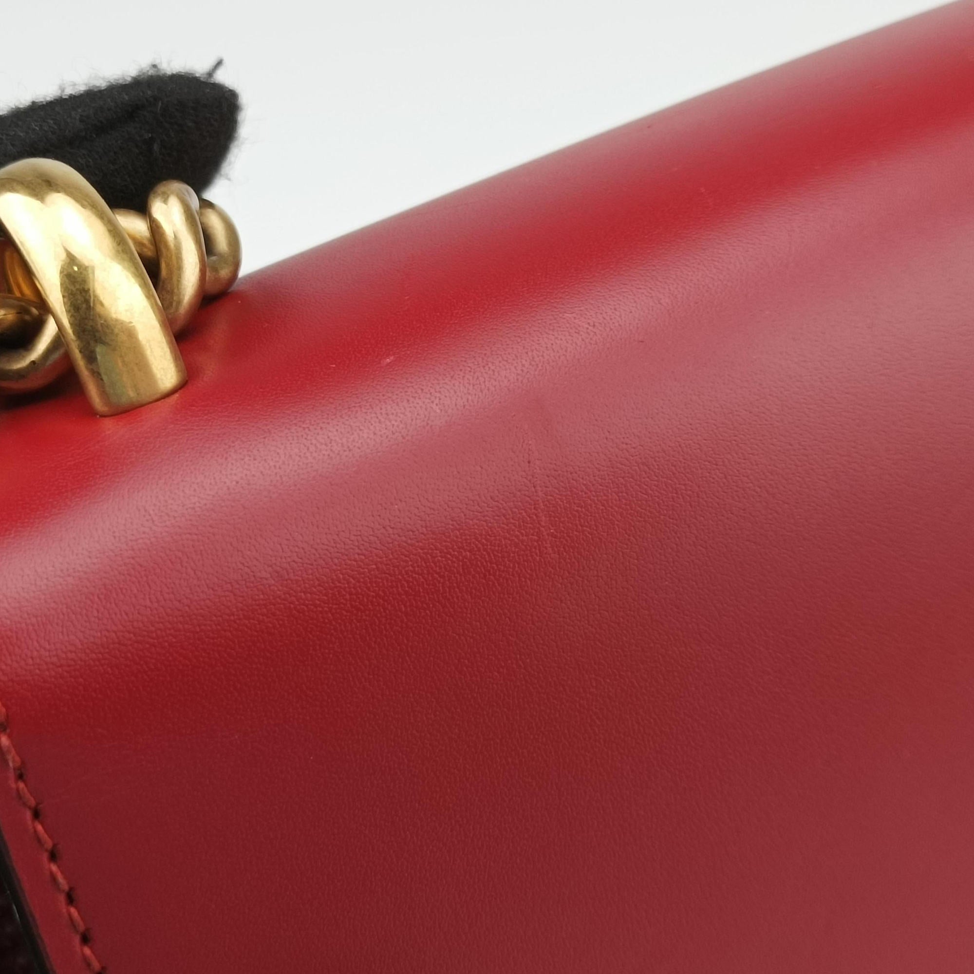 Vintage Gucci GG Marmont Red Leather 431384 shoulderbag | stylenewstar