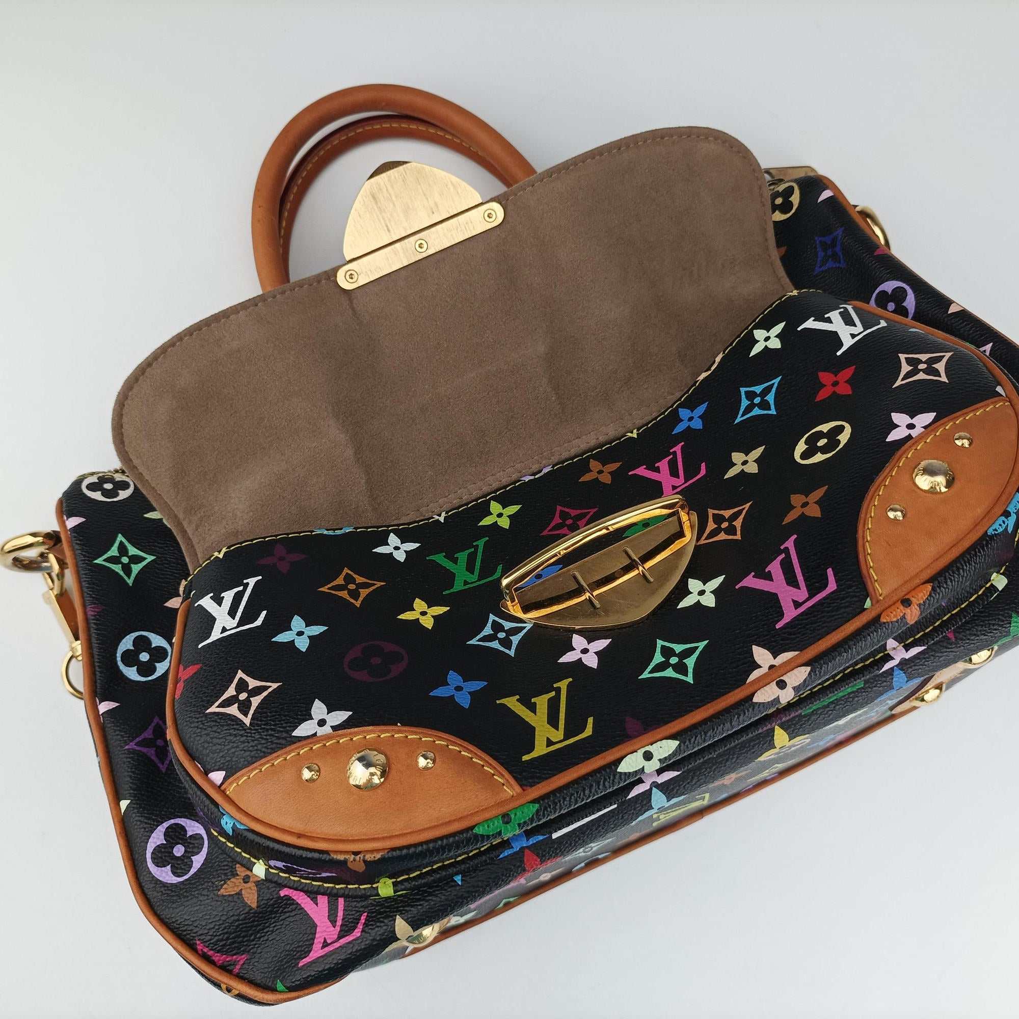 Pre-owned Louis Vuitton RITA Noir Monogram Multicolor M40126 shoulderbag | stylenewstar