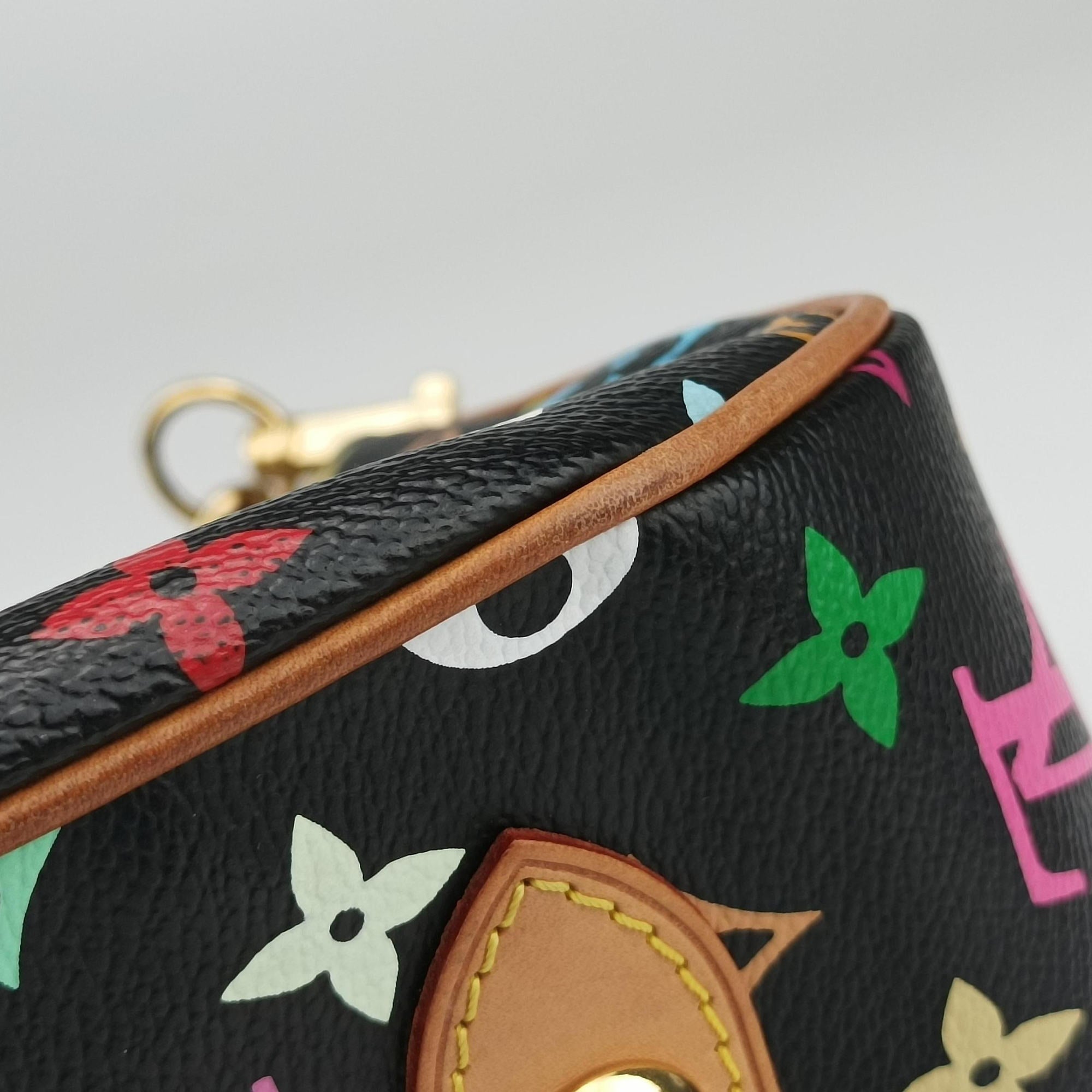 Pre-owned Louis Vuitton RITA Noir Monogram Multicolor M40126 shoulderbag | stylenewstar